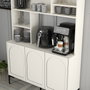 Hanah Home Lyon 120 Mueble Bar para Café Crema y Negro